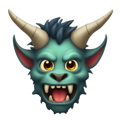 horned monster sticker