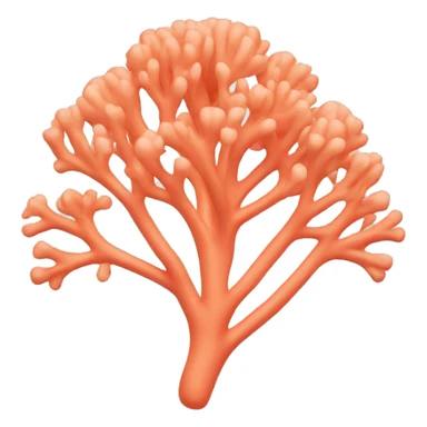 pastel orange coral sticker