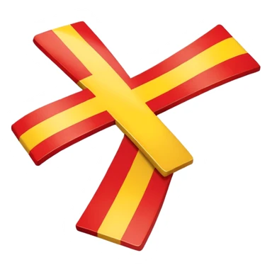 Flag red background yellow cross sticker