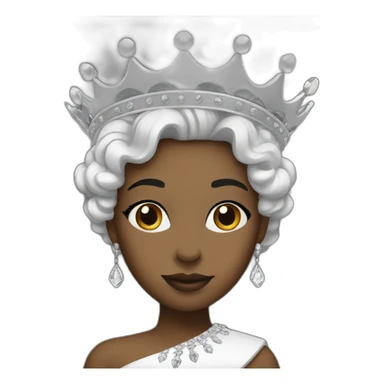  black and white Queen  sticker