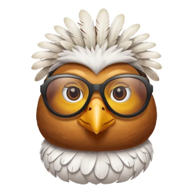 Hen with sunglasses  sticker