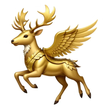 Flying Elk with wings with gold armor sticker