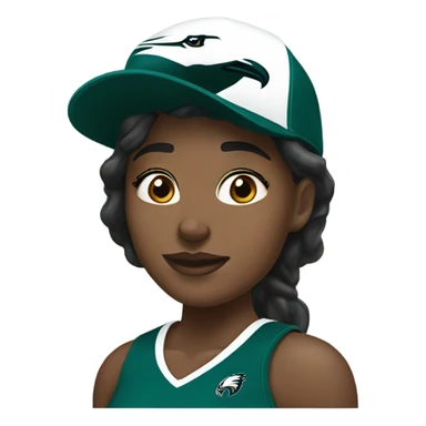 Black woman Eagles fan sticker