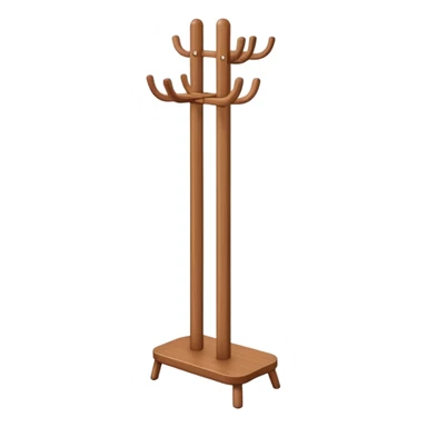 minimalist coat rack with clean lines and rounded corners sticker