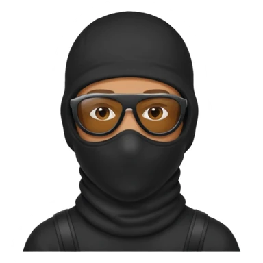 man in balaclava and sunglasses sticker