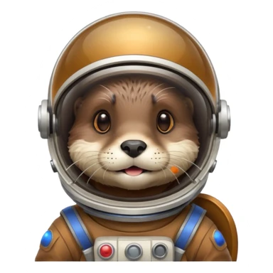 otter wearing a space helmet sticker