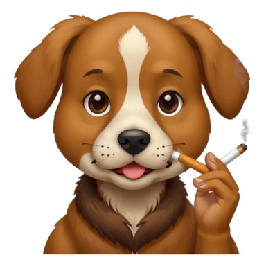 Un chien qui fume sticker