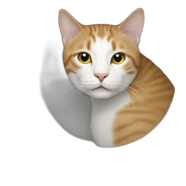 Cat top of man in toilette sticker