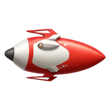red spaceship with llama logo sticker