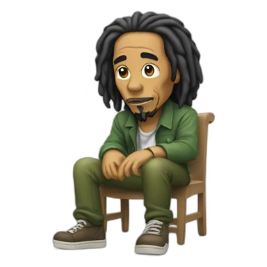 Bob Marley qui fume sticker
