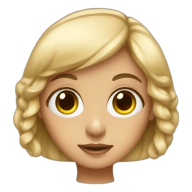 Girl with big eyes sticker