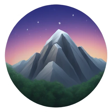 Mountain peak with 3 stars sticker