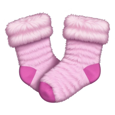 baby pink fuzzy socks sticker