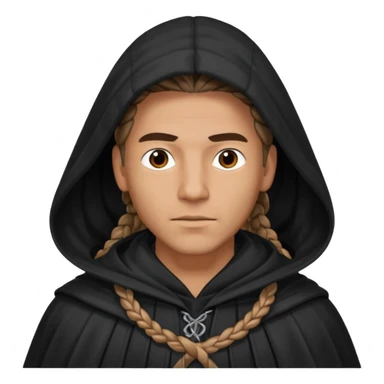 man with braided hair and cloak sticker
