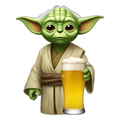 yoda-drink-beer sticker