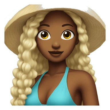 beach girl sticker