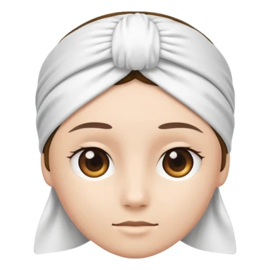 simple white headband sticker