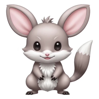 Silvery Fey Tropical Minccino-Monster-Pokémon sticker