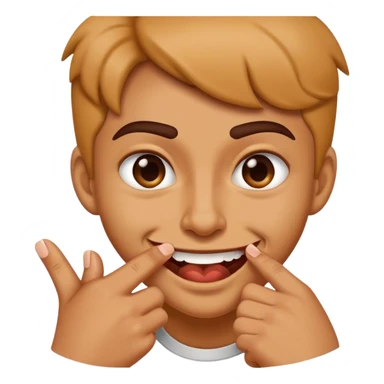 Haz un emoji que sea así 😏pero que se esté mordiendo el dedo sticker