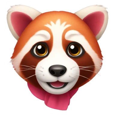 Pink red panda sticker