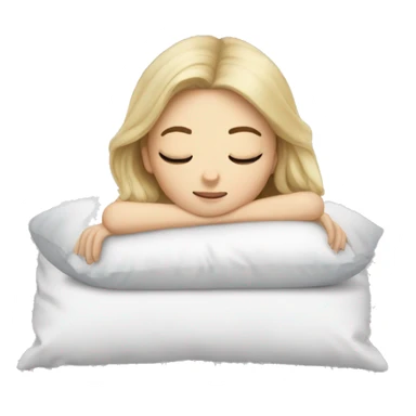white girl laying down on pillow  sticker