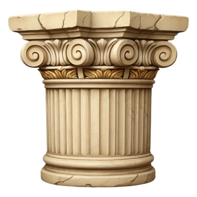 Stone column capital sticker