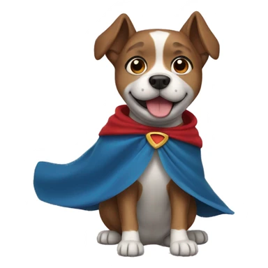 Dog with cape sticker