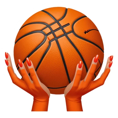 basketball with painted nails  sticker
