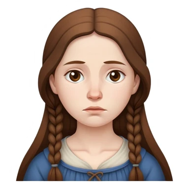 Peasant woman sad sticker