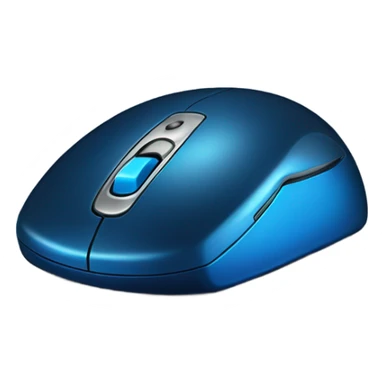 dark azure computer mouse sticker