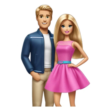 Barbie and Ken sticker