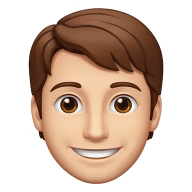 man body with brownhair sticker