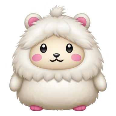 simple cute yurui mascot character with round body sticker