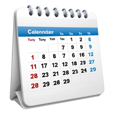 calendar in perspective, only the date, without the rest of the text sticker