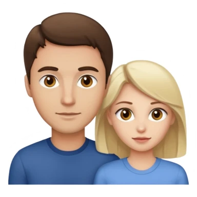 Light brown brunette man having sex with white blonde woman hazel eyes  sticker