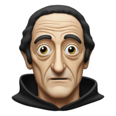marty feldman black hood squint sticker