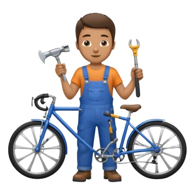 man Bike Repair Mechanic sticker