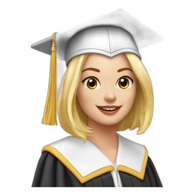 Margot robbie graduating from esigelec engeenering  school sticker