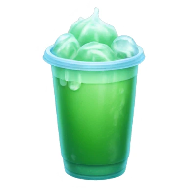 A plastic cup of ice matcha sticker