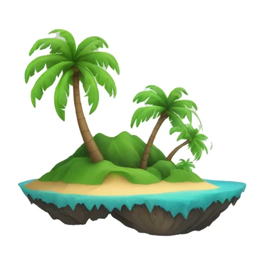 island with palm sticker