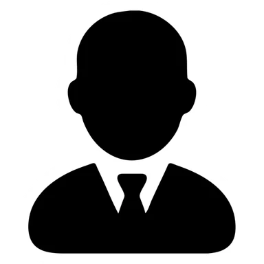 solid filled icon of a client or customer, minimal sticker