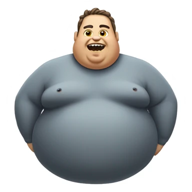 Fat man morphed into a shark  sticker