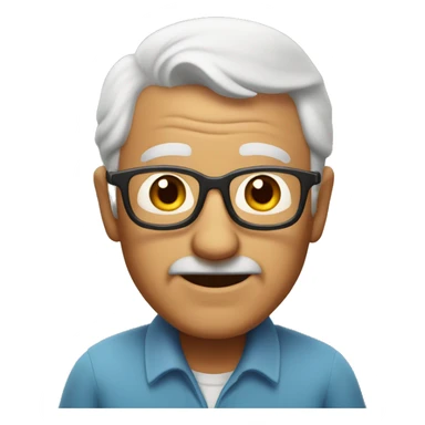 Grandpa shows off his class sticker