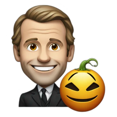 macron with joker smmile sticker