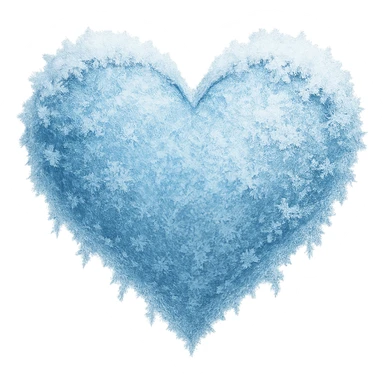 winter heart, remove background sticker