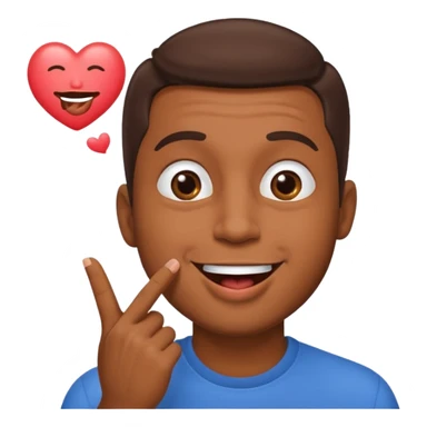 Brown skin Man Blowing a kiss sticker