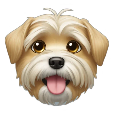 Morkie crying tears sticker