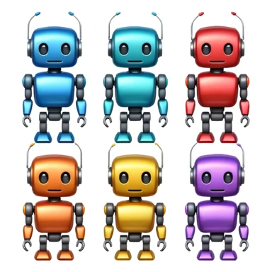 Wholesome cute robots sticker