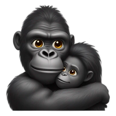 Big King Gorilla holding a girl on his arms sticker