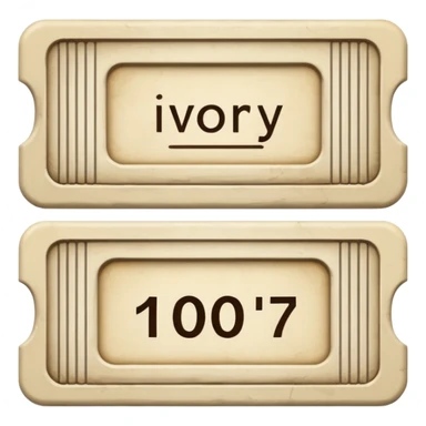 ivory ticket sticker